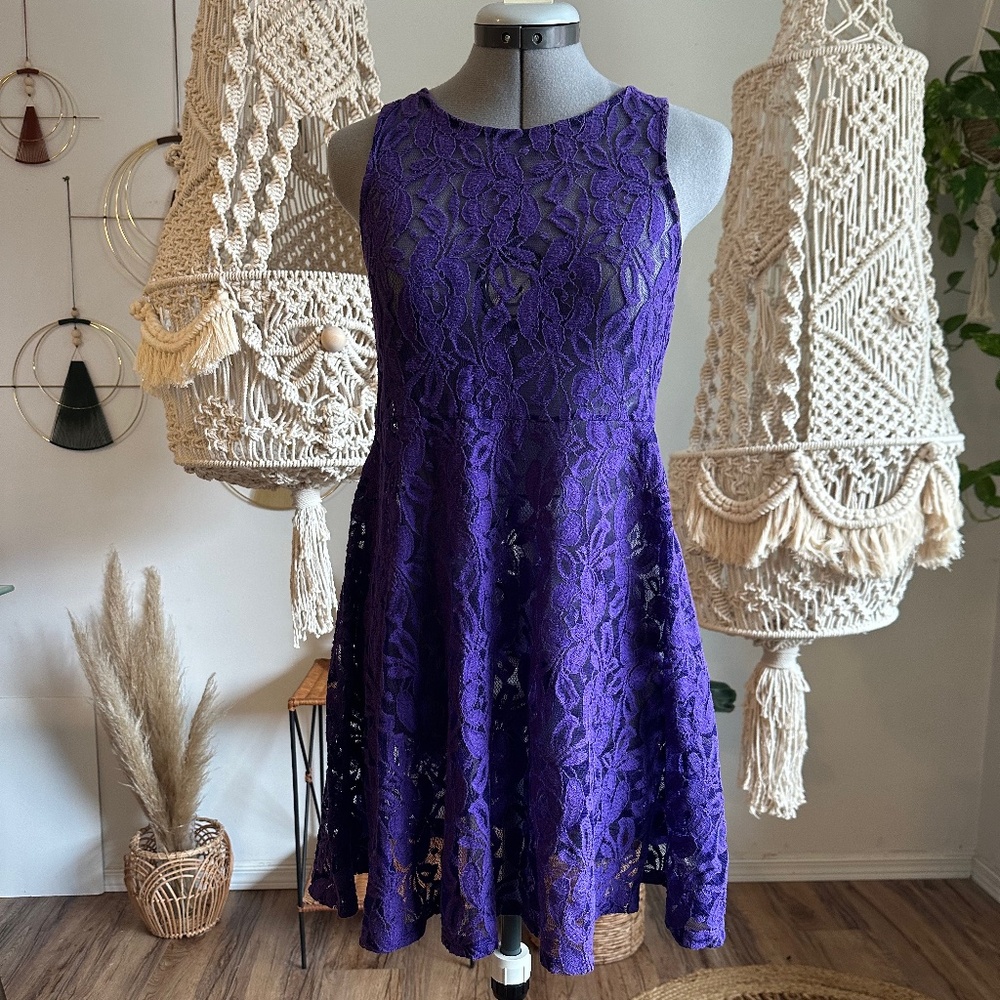 Free People purple lace slip dress - size M
